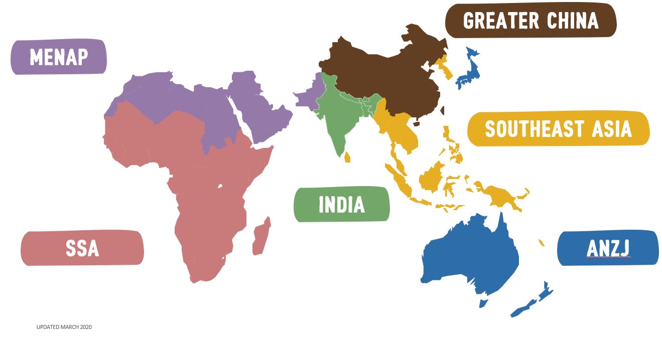 AMEA map of business units