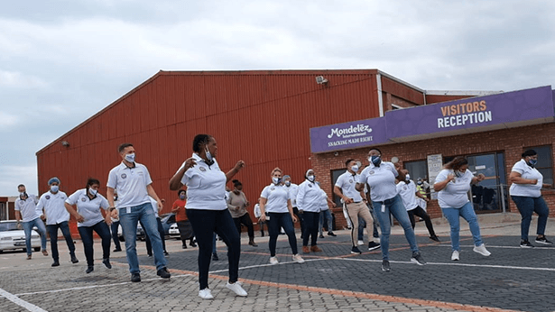 Gqeberha team members dancing