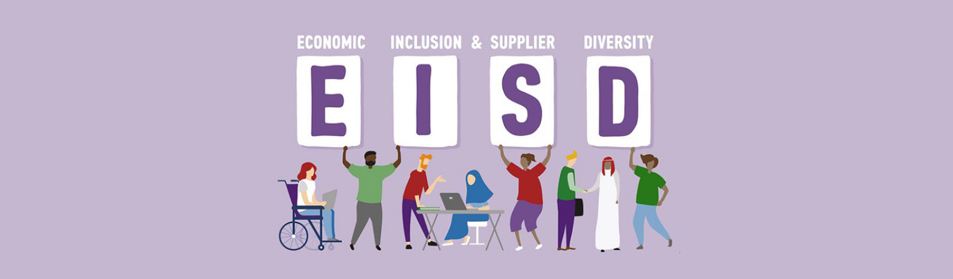 people holding EISD sign
